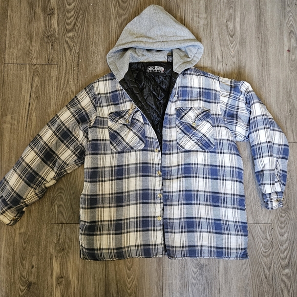 CANYON GUIDE Flannel Jacket Hoodie - Picture 1 of 6